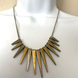 Gold and Silver Spike Necklace